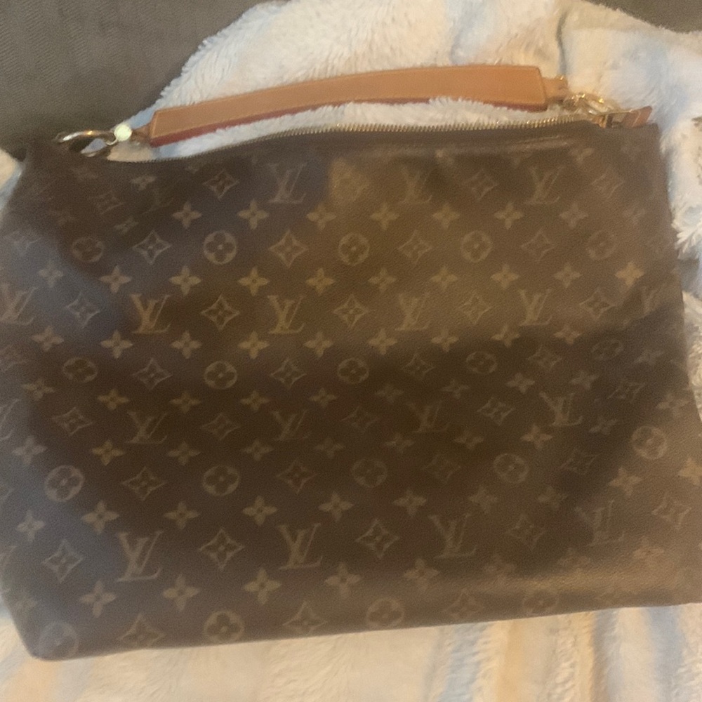 Louis Vuitton canvas Sully MM shoulder bag authentic